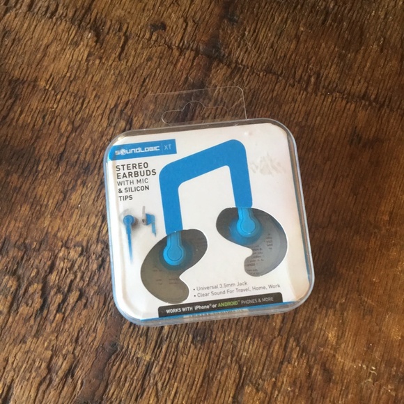 🔴Blue Stereo earbuds with mic & silicon tips - Picture 2 of 3